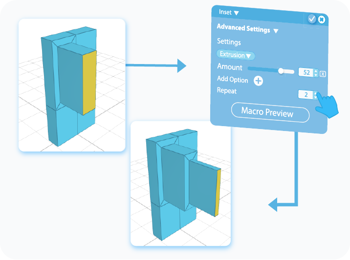 Customizing the Repeat setting for Add Option feature of the Inset tool